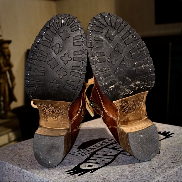 Freebird by Steven “Cavalier” Leather Lace-Up Zip Ankle Boots Size 7 (Tan) - Picture 8 of 9